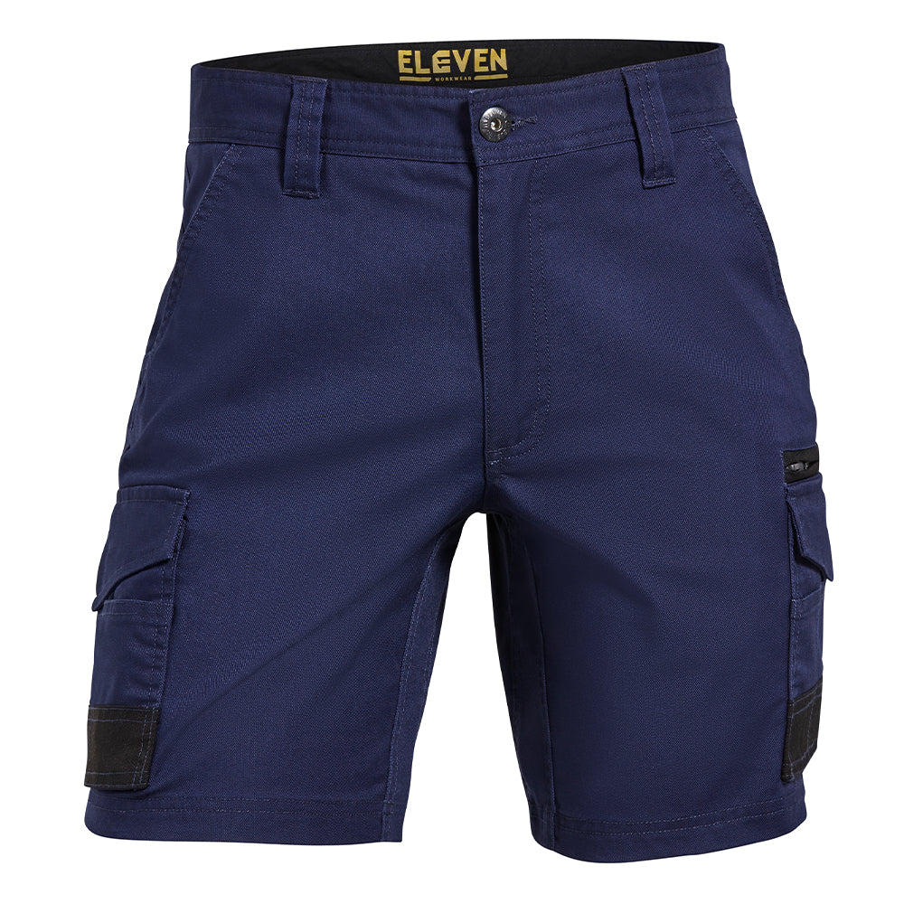 Eleven Workwear Contrast Panel Short - Navy/Black